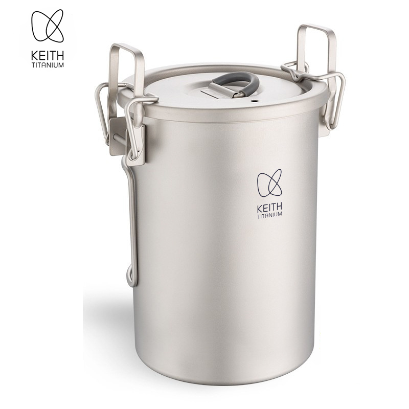 Camping Cooking Equipment - KEITH Pure Titanium Rijstkoker, 900ml Ultralichte