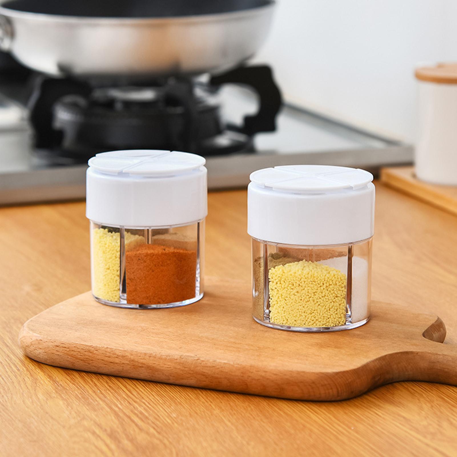 Camping Cooking Easy - Kruidencontainers Doorzichtige zoutcontainer met dekselopeningen Gemakkelijk