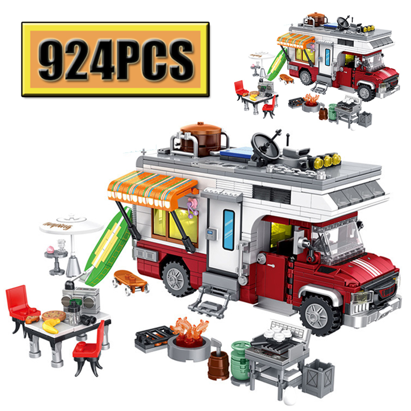 Camping Cooking Gifts - MOC 924PCS City Series Campingauto Vrije