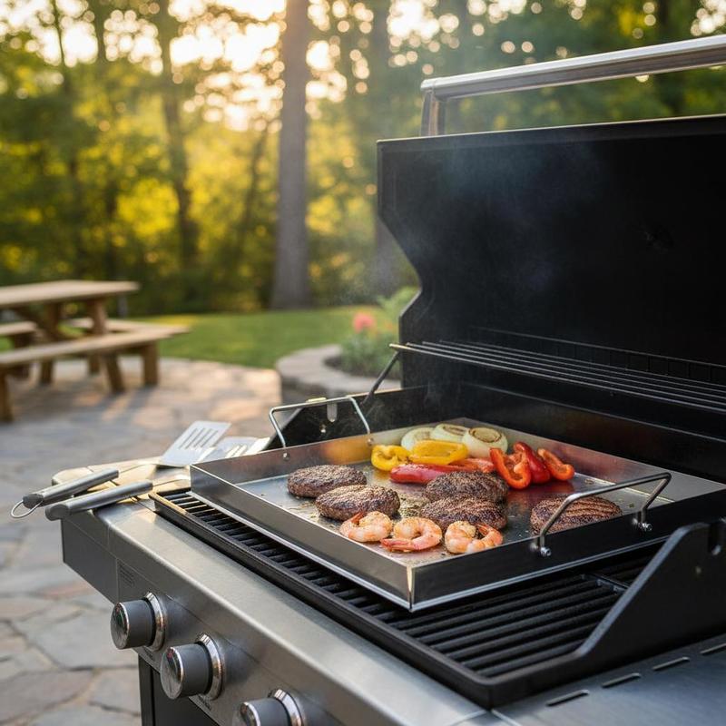 Camping With Cooking - Universele platte bakplaat 18x16 inch voor