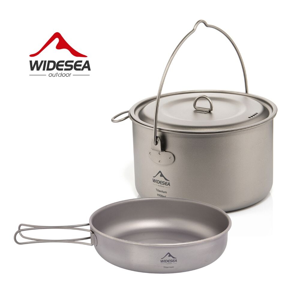 Camping Cooking Ware Set - Widesea Camping Tafelgerei Titanium Kookgerei Set