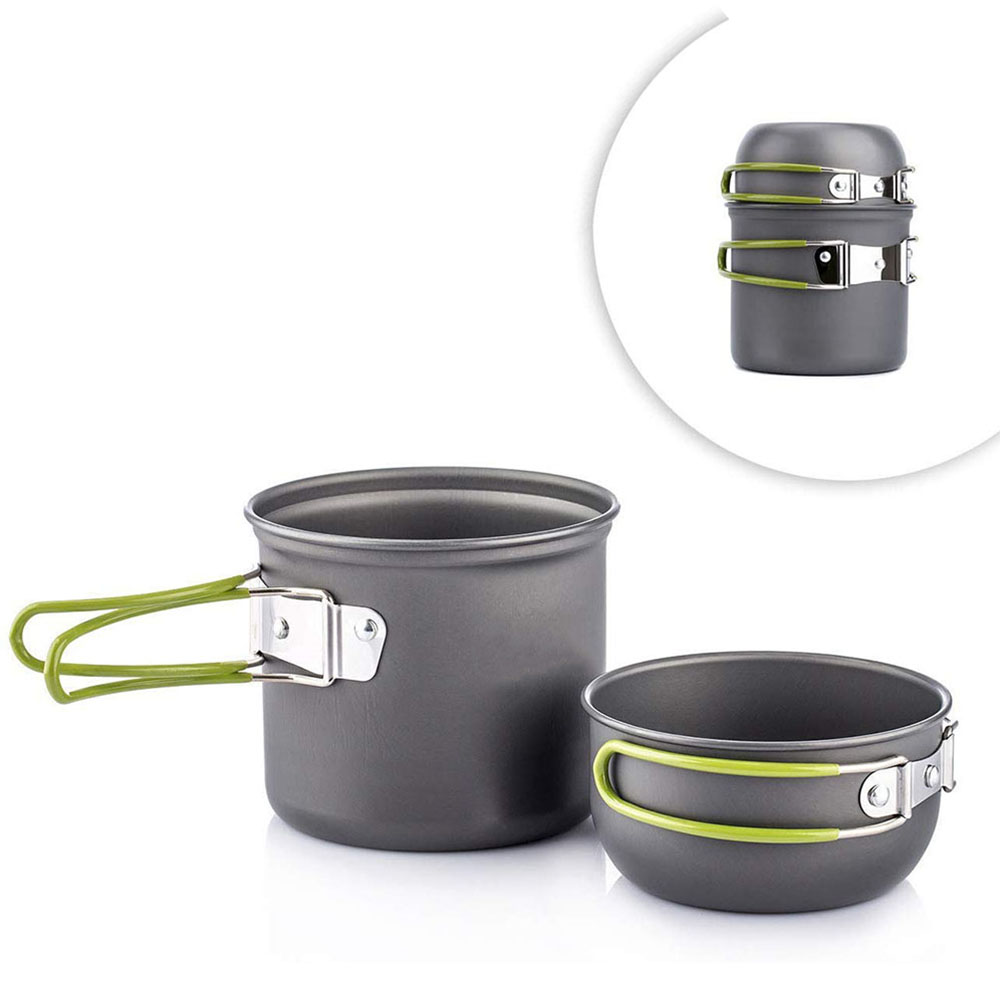 Camping Cooking Pot Set - Ultralichte campingpotten pannenset Draagbaar buitenkookservies voor