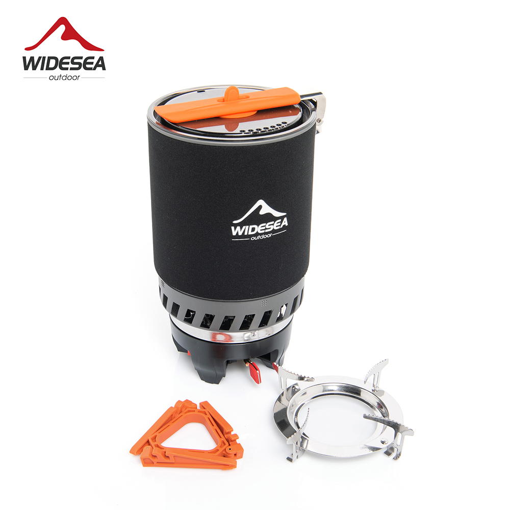 Camping Cooking Pot Set - Widesea Camping Kooksysteem met Warmtewisselaar Outdoor