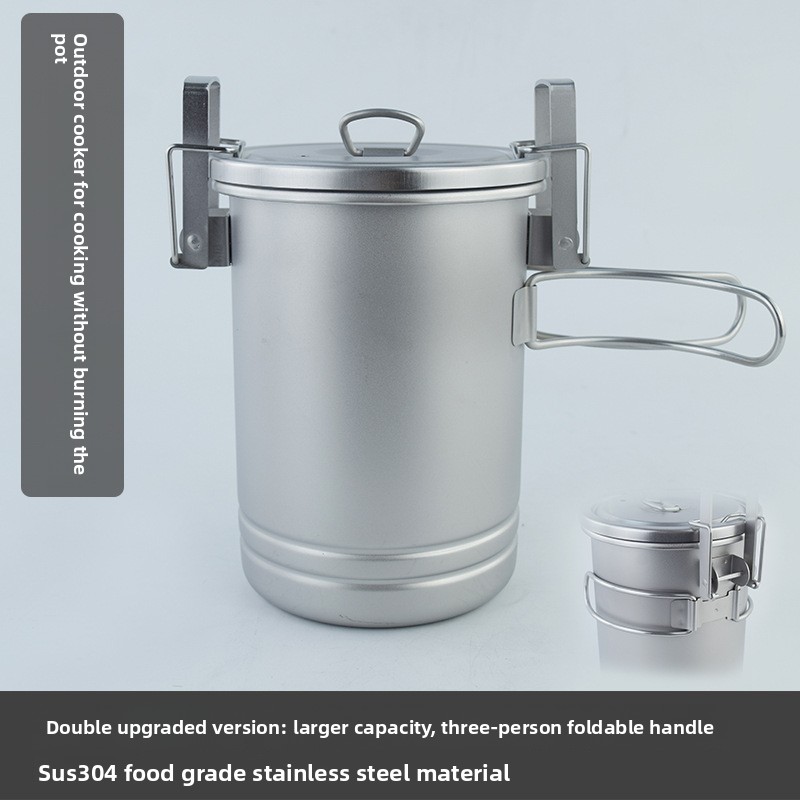 Camping With Cooking - Multifunctionele campingrijstkoker 304 roestvrij staal hangende