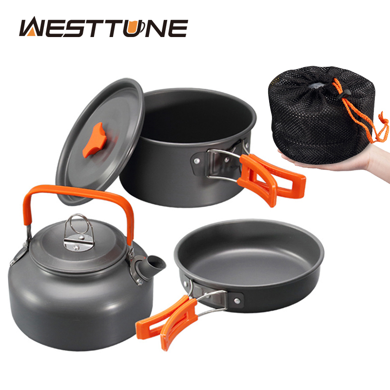 Camping Cooking Ware Set - WESTTUNE Camping Kookgerei Kit Aluminium Outdoor