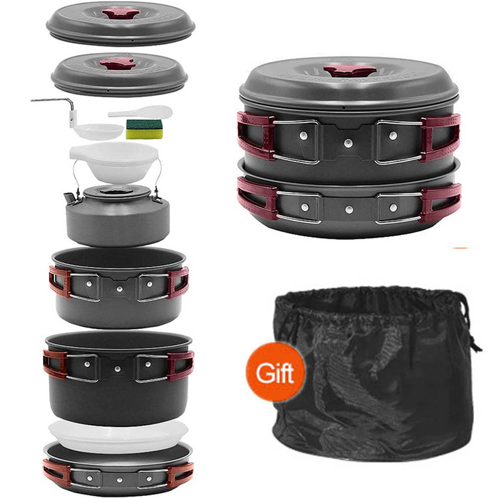 Camping Cooking Pot Set - Buiten Koken 3-4 Personen Picknickset Pot,