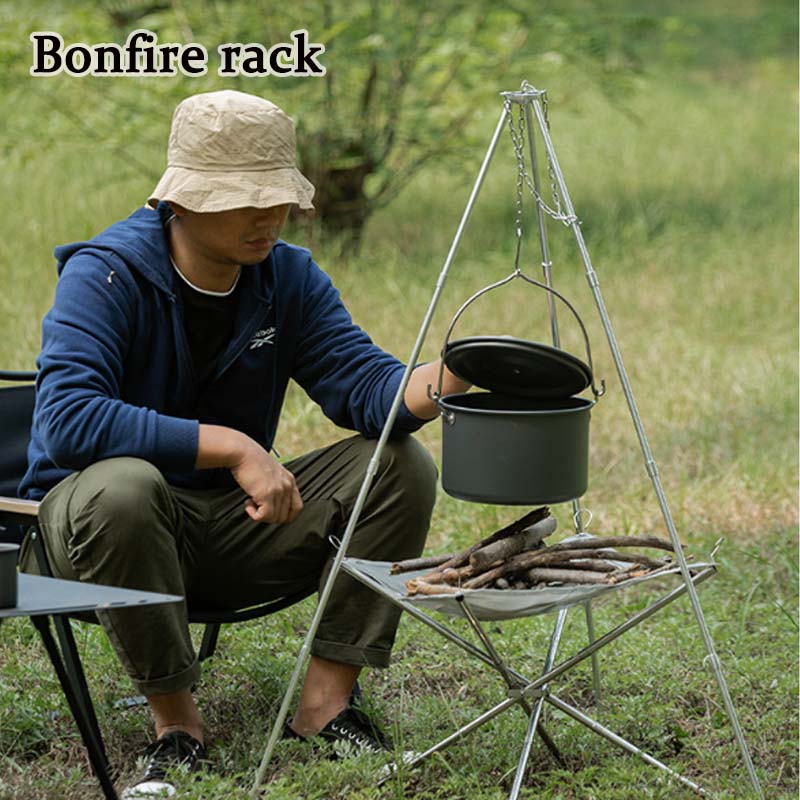 Camping Cooking Multi Tool - Camping Vreugdevuur Statief Draagbare Driehoeksondersteuning Camping