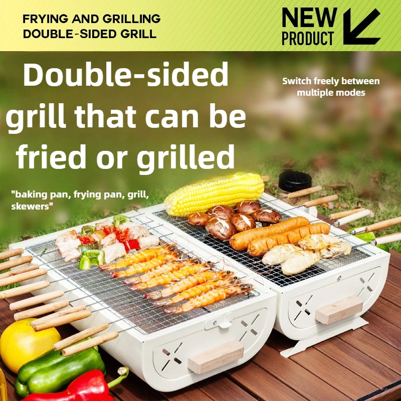 Camping Cooking Heater - Barbecueoven Huishoudelijke grill Draagbare buitenkamperen Niet-rokende
