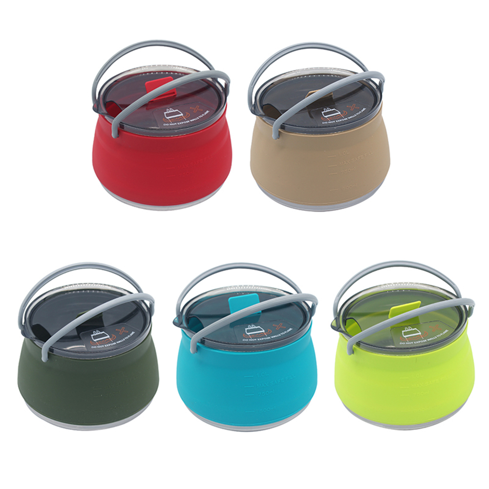 Camping Cooking Options - Outdoor siliconen waterkoker 1L campingwaterkoker Opvouwbare