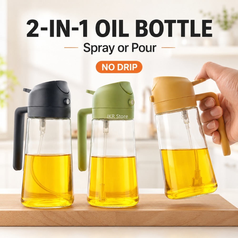 Camping With Cooking - 2-in-1 olijfolie spuitfles dispenser grote capaciteit