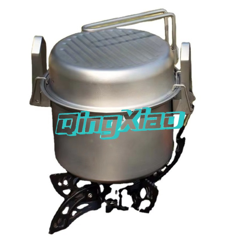 Camping With Cooking - Outdoor 304 roestvrijstalen multifunctionele campingkookpot voor