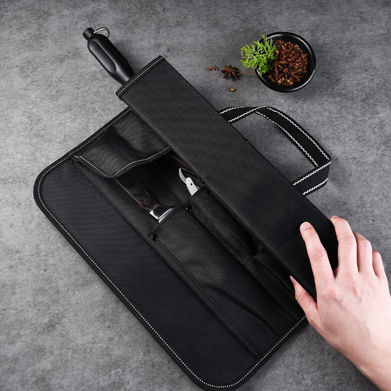 Camping Cooking Multi Tool - Multi-pocket Oxford-stof messenroltas voor professionele koks,