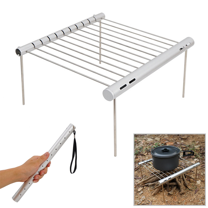 Camping Cooking Windshield - Outdoor draagbare barbecue, camping picknick roestvrijstalen