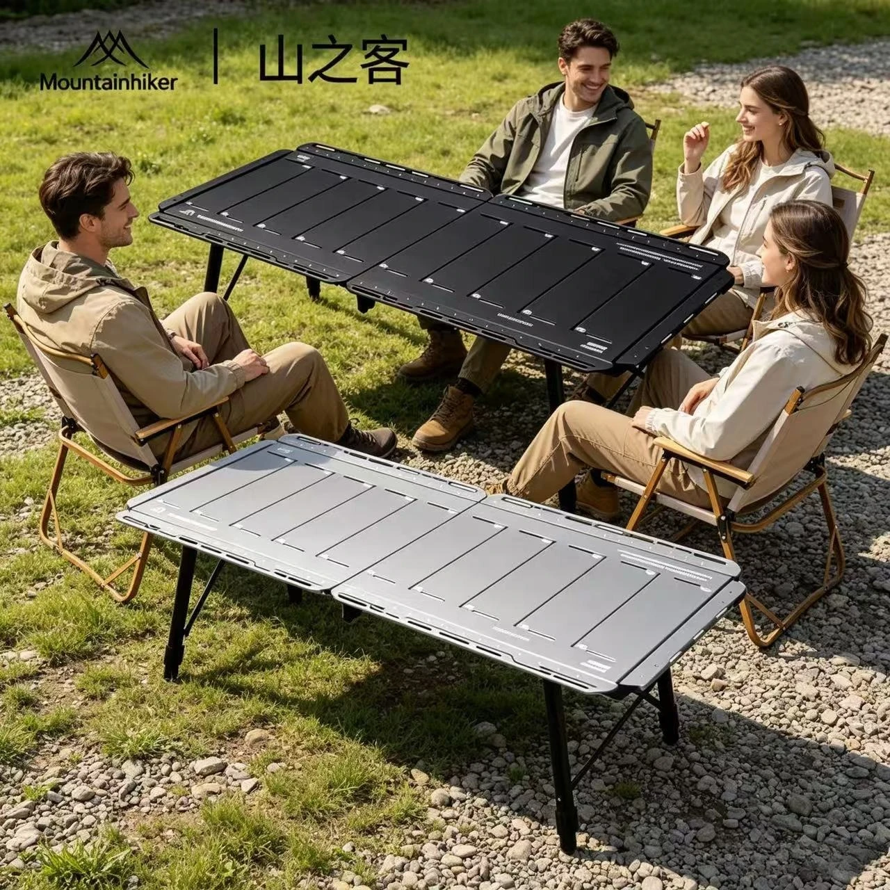Camping Cooking Table - MOUNTAINHIKER Nieuwe IGT-tafel 5-delige IGT-kampeertafel In