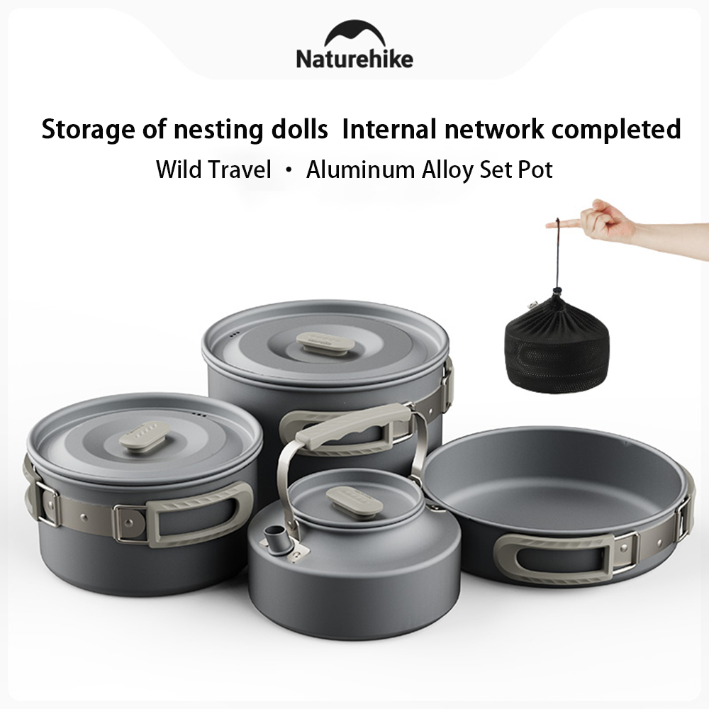 Camping Cooking Pot Set - Naturehike Outdoor Pot Set, Camping Kookuitrusting,