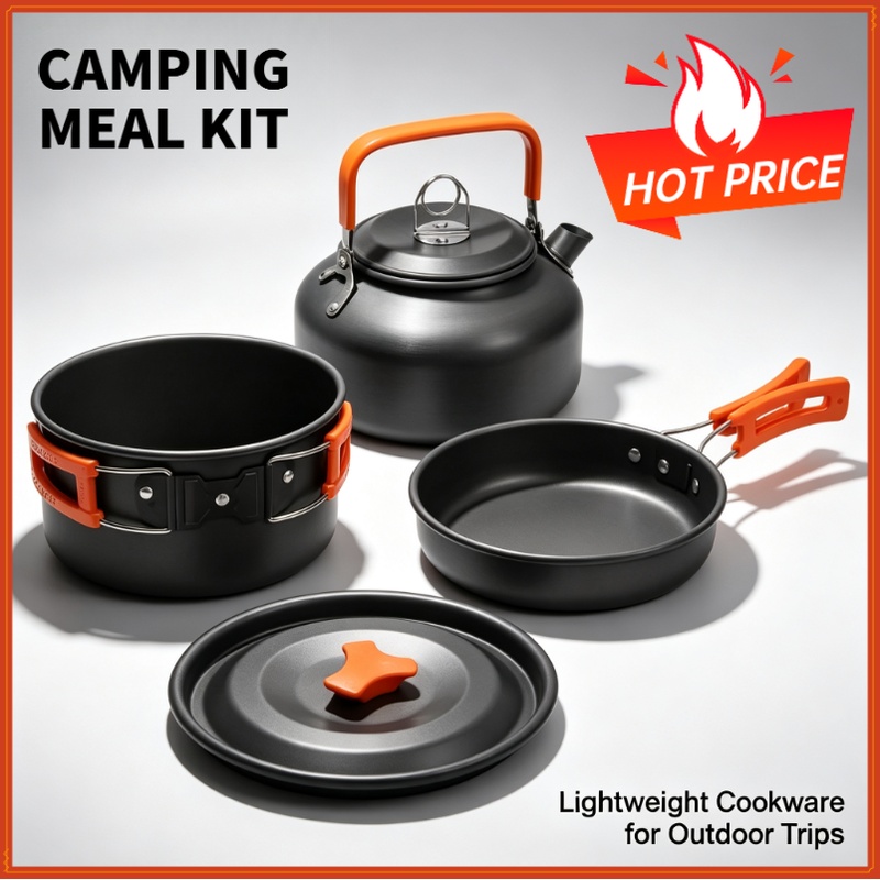 Camping Cooking Utensil Set - Campingkookset Campingkookgerei Reisservies Outdoor Picknickset Theepot