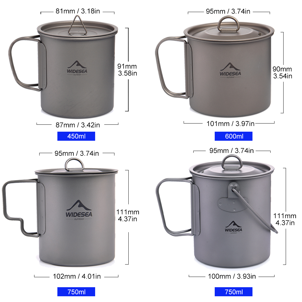 Widesea Campingmok Titanium be - Camping Cooking Ware Set recensie en prijs