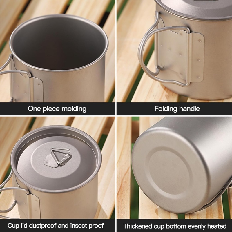 Titanium campingmok met inklap - Camping Cooking Ware Set recensie en prijs