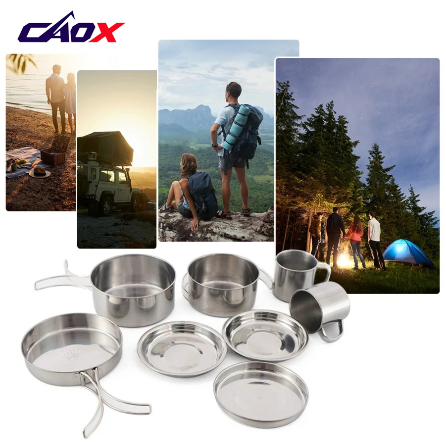 CAOX 8-delige camping kookset  - Camping Cooking Ware Set recensie en prijs