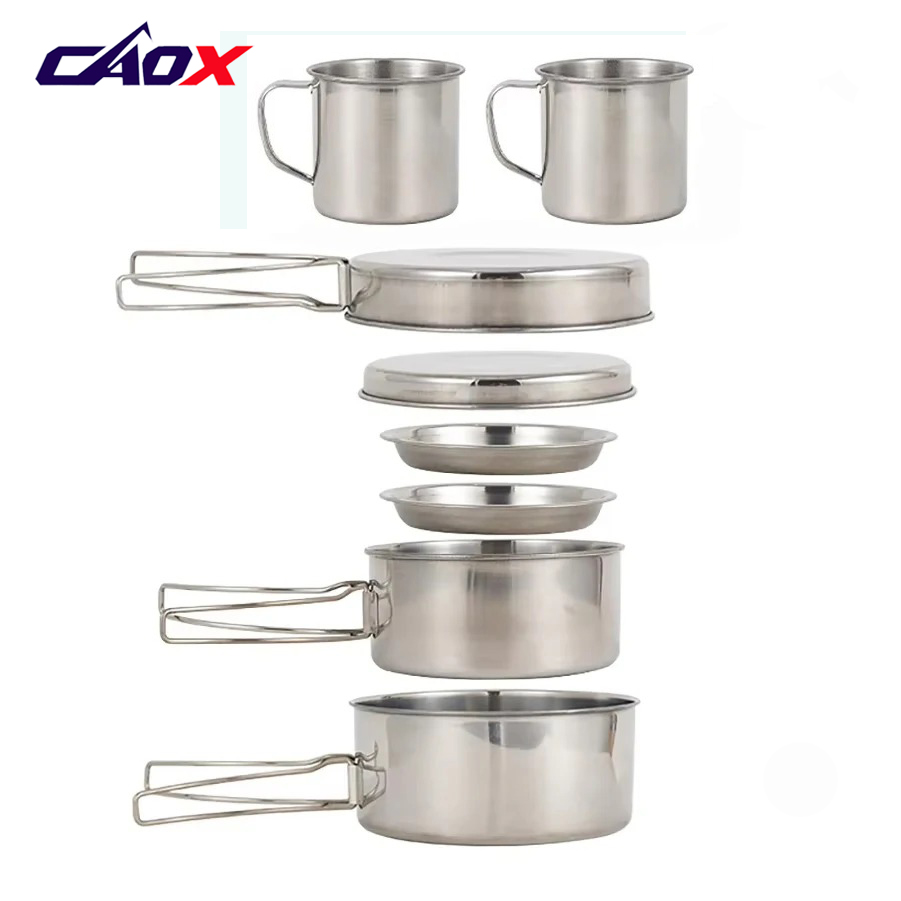CAOX 8-delige camping kookset  - Camping Cooking Ware Set recensie en prijs
