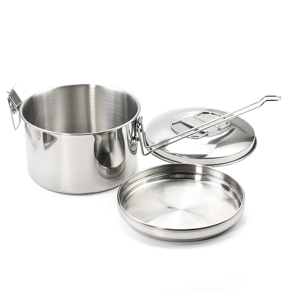 Roestvrijstalen camping hangen - Camping Cooking Pot With Lid recensie en prijs