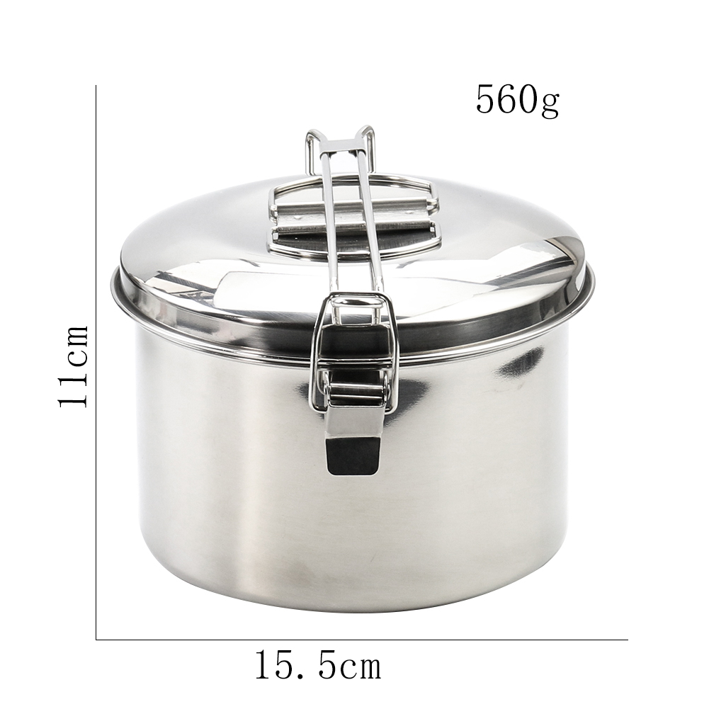 Roestvrijstalen camping hangen - Camping Cooking Pot With Lid recensie en prijs