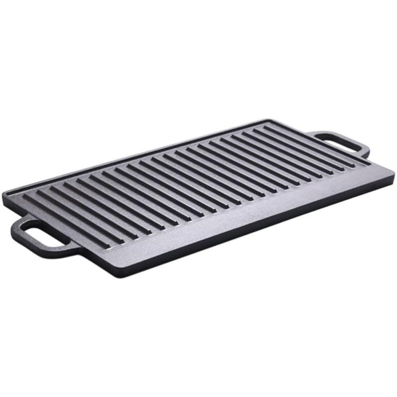 Ongecoate gietijzeren grillpla - Camping Cooking Range recensie en prijs