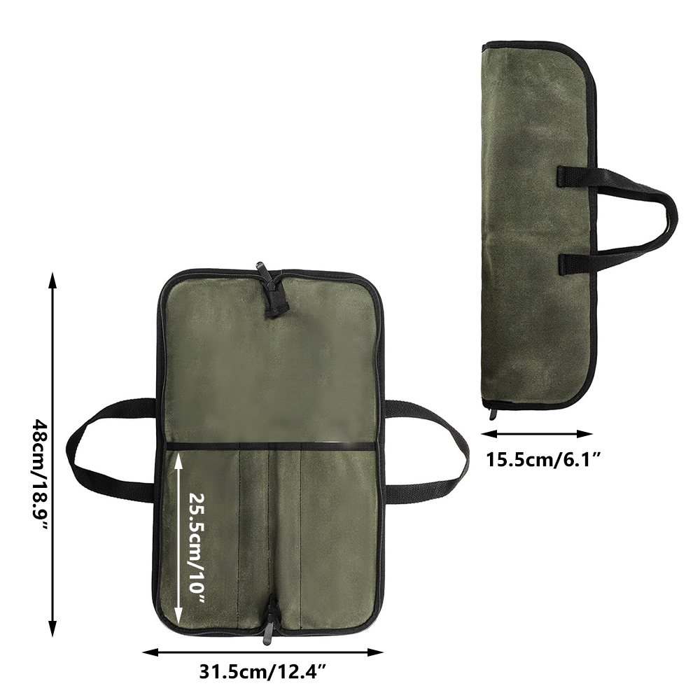 Gewaxte canvas messenroltas me - Camping Cooking Multi Tool recensie en prijs