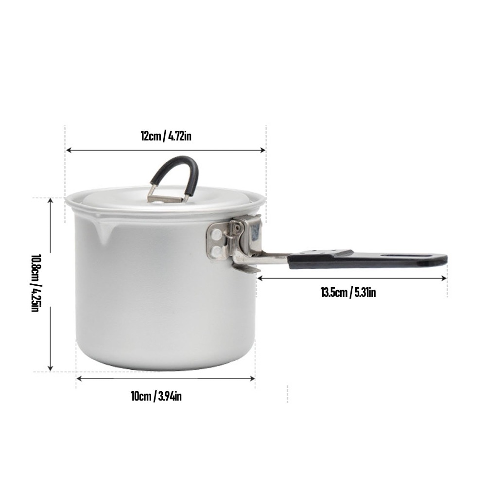 Campingkookpot, 770 ml draagba - Camping Cooking Pot With Lid recensie en prijs