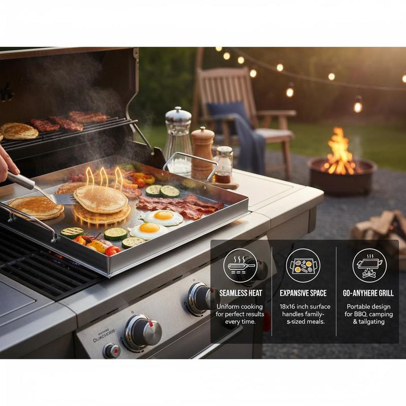 Universele platte bakplaat 18x - Camping With Cooking recensie en prijs