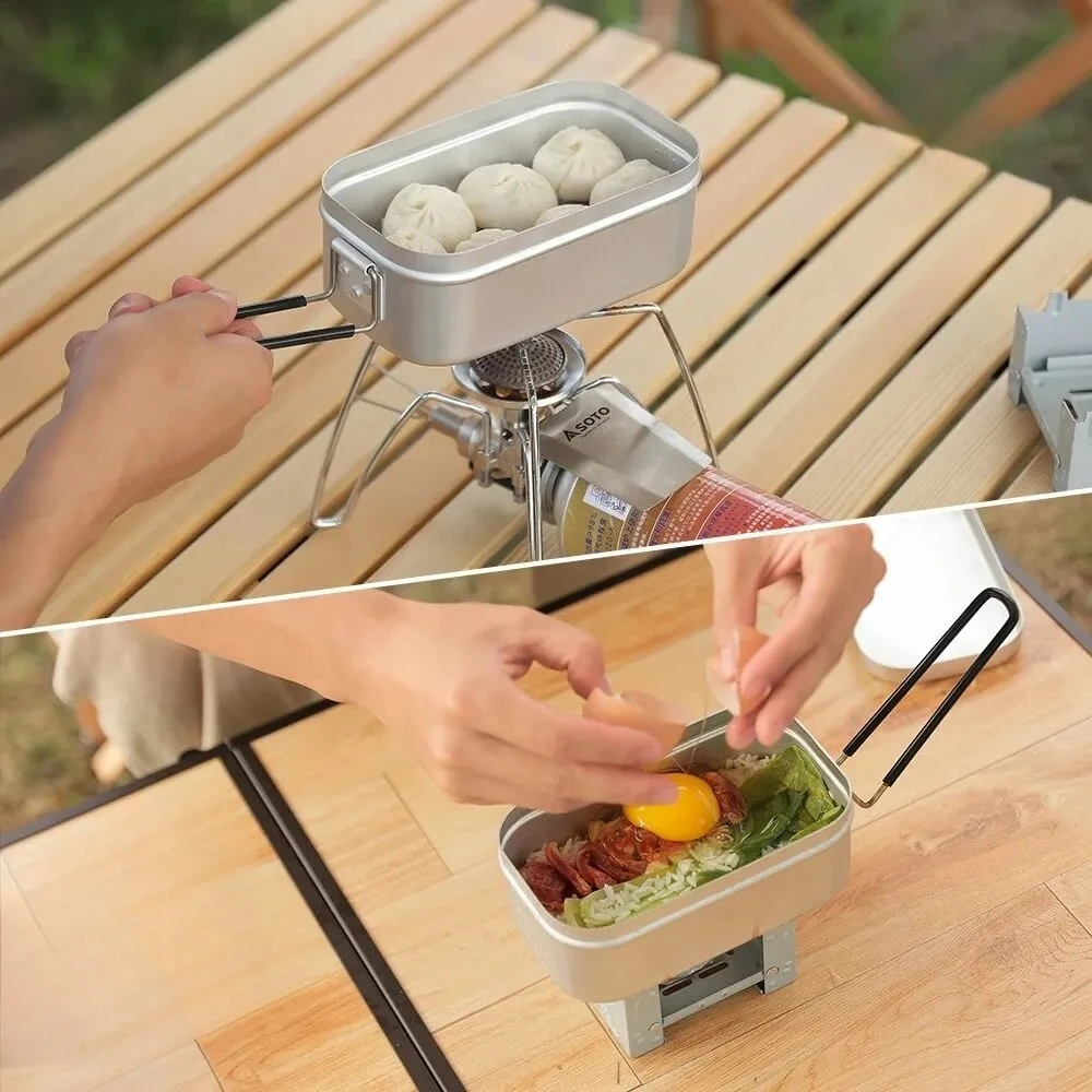 800/1400ML Aluminium Lunchboxe - Camping Cooking Bowl recensie en prijs