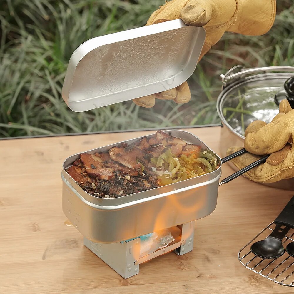 800/1400ML Aluminium Lunchboxe - Camping Cooking Bowl recensie en prijs