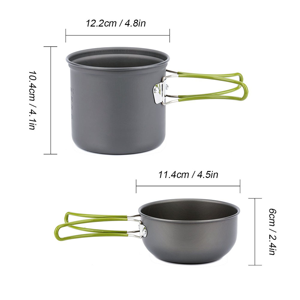 Ultralichte campingpotten pann - Camping Cooking Pot Set recensie en prijs