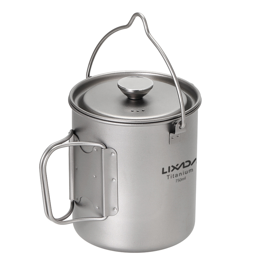 Lixada 750ml titanium koffiemo - Camping Cooking Pot With Lid recensie en prijs