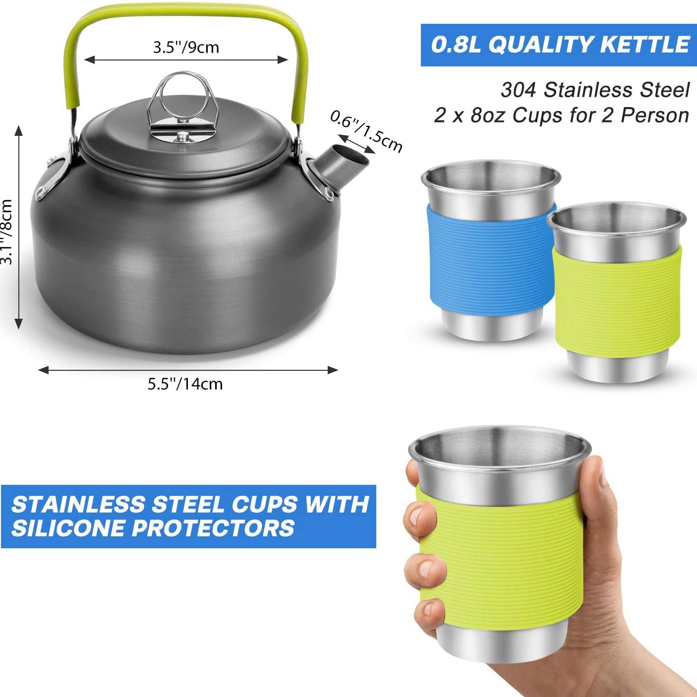 Complete kookset voor 2-3 pers - Camping Cooking Easy recensie en prijs