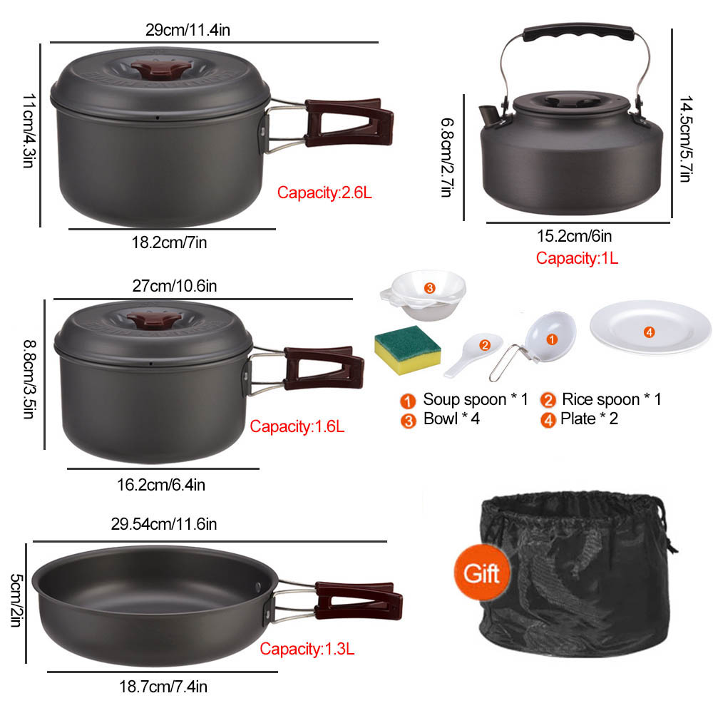 Buiten Koken 3-4 Personen Pick - Camping Cooking Pot Set recensie en prijs