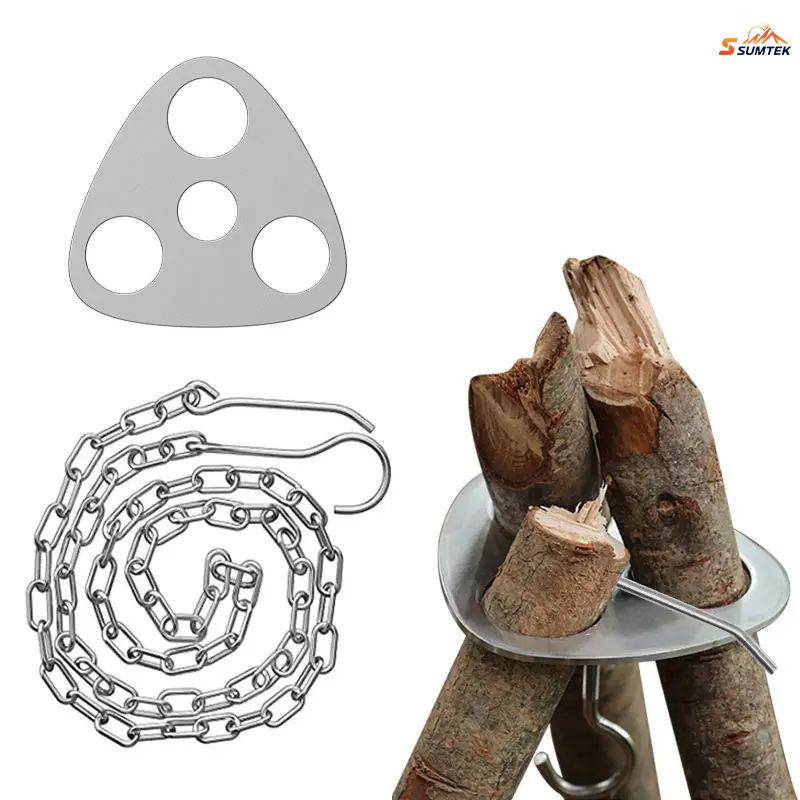 Roestvrij staal draagbare camp - Camping Cooking Hanger recensie en prijs