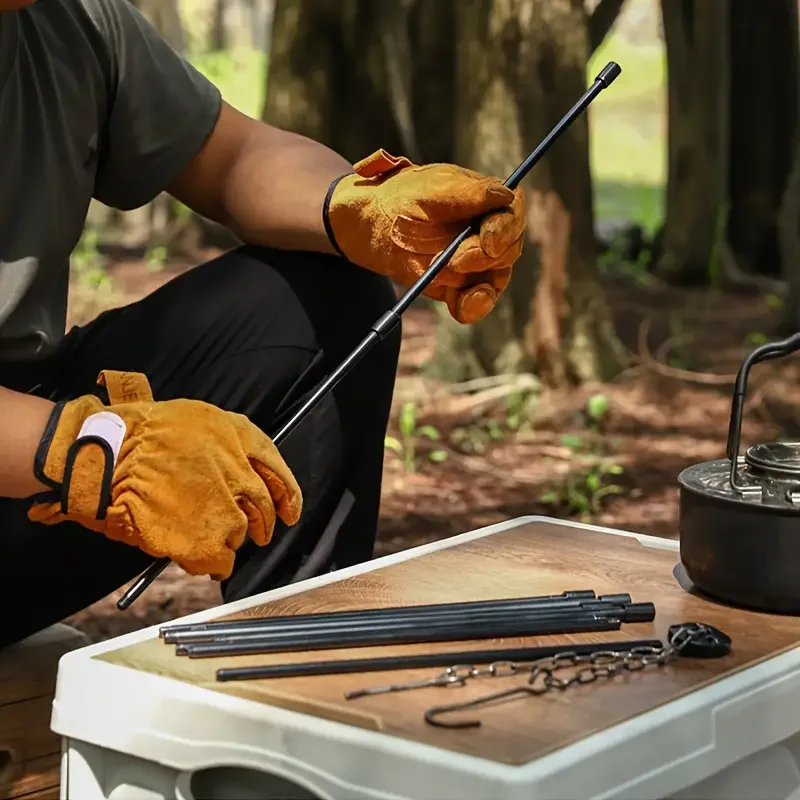 Draagbaar kampeer-kookpot-rek  - Camping Cooking Multi Tool recensie en prijs