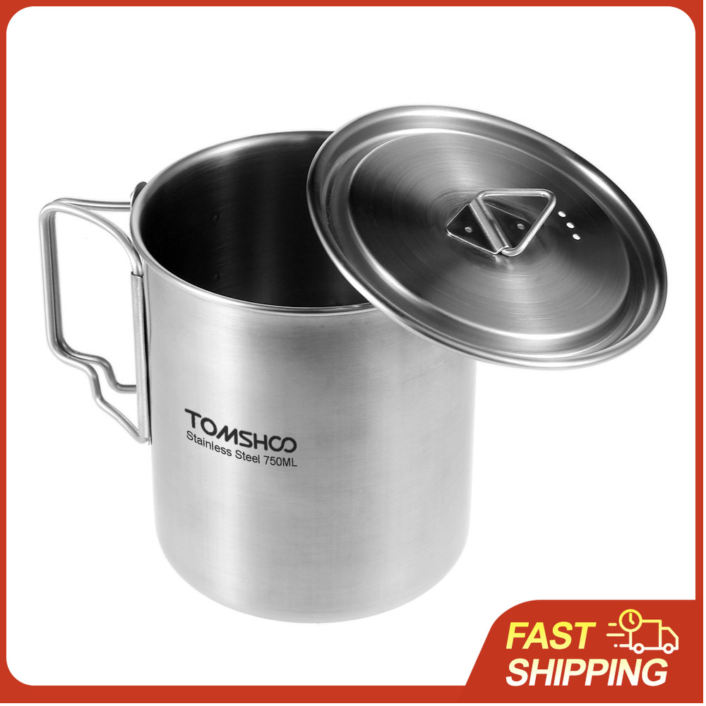 TOMSHOO 750ml roestvrijstalen  - Camping Cooking Pot With Lid recensie en prijs