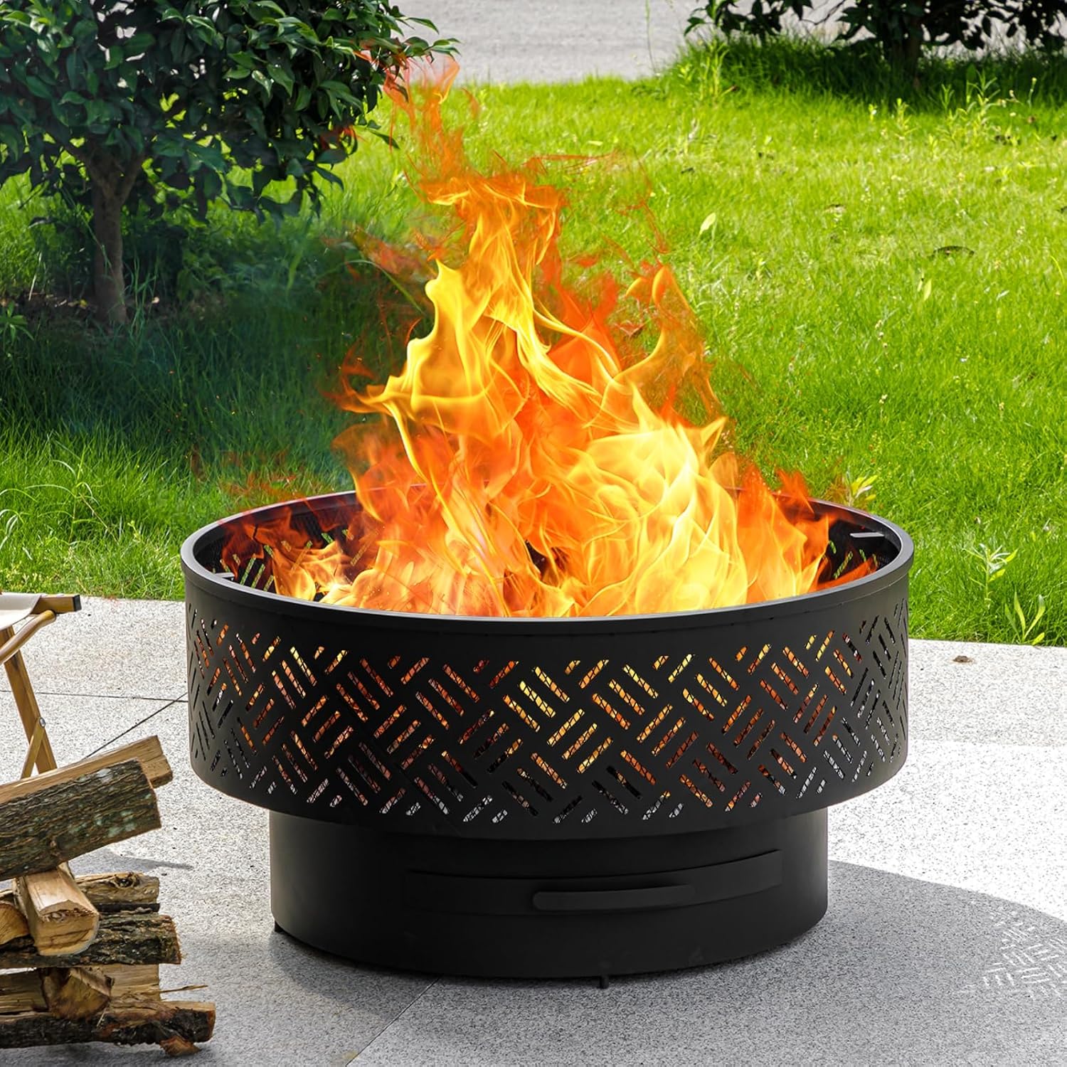 32 Inch Ronde Metalen Houtgest - Camping Cooking Table recensie en prijs