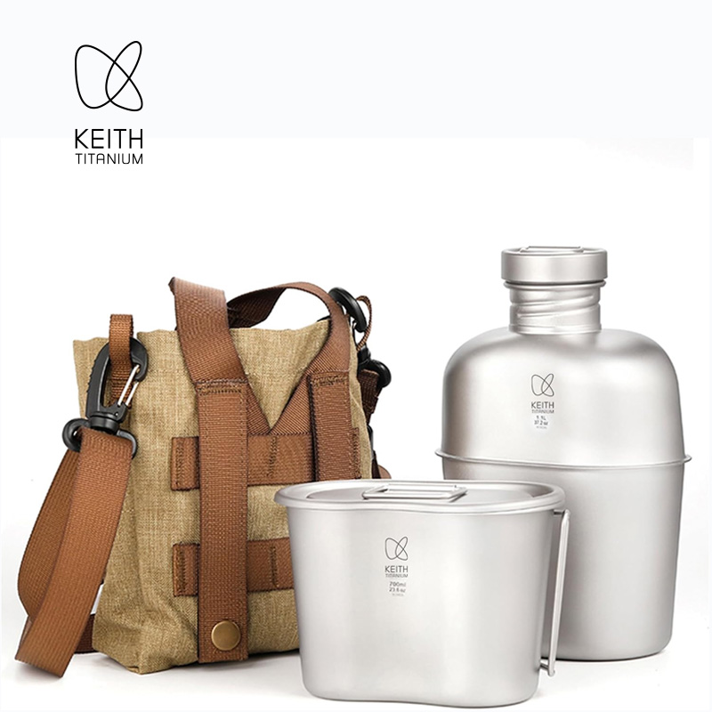 KEITH Pure Titanium Canteen Me - Camping Cooking Pot Set recensie en prijs