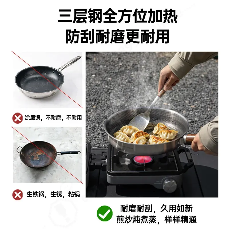 Grote capaciteit drielaags ver - Camping Cooking Pot Set recensie en prijs