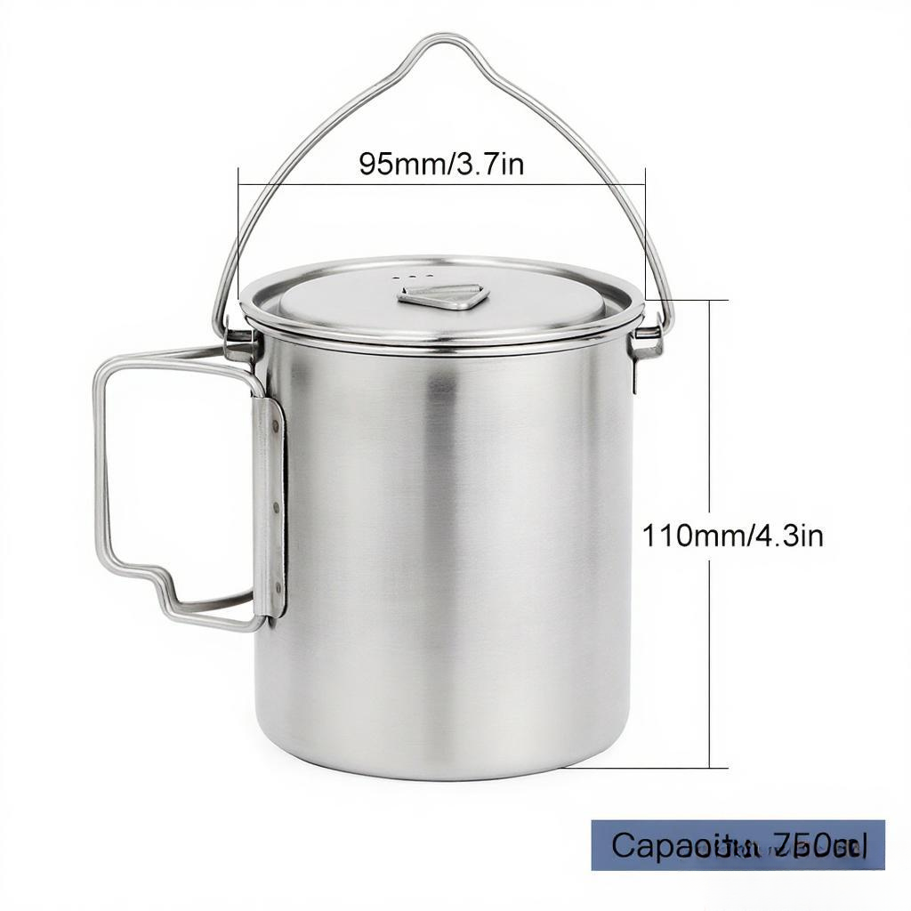750 ml roestvrijstalen pot, dr - Camping Cooking Pot With Lid recensie en prijs