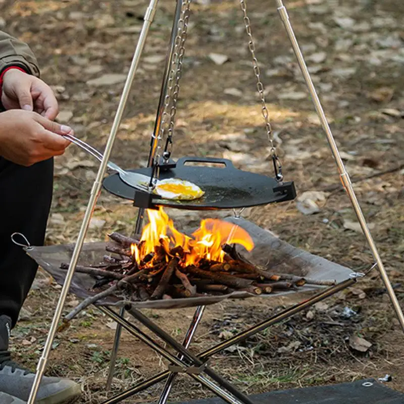 Aluminium kampvuur driepoot, d - Camping Cooking Multi Tool recensie en prijs