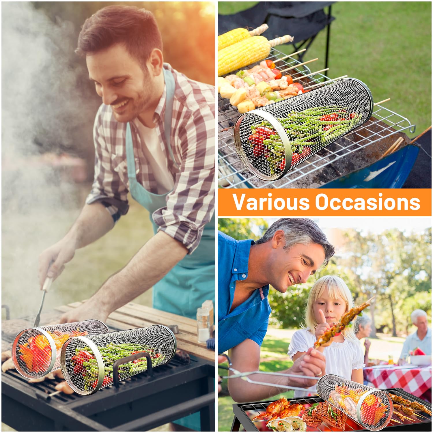 2-delige rollende grillmanden  - Camping Cooking Candle recensie en prijs