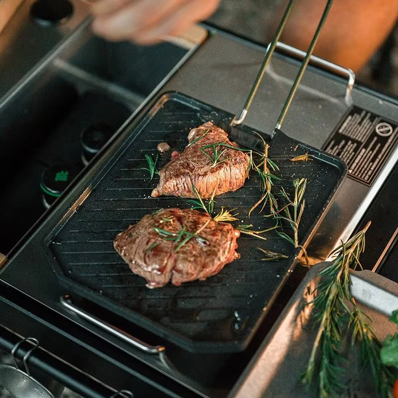 Duurzame vierkante roestvrijst - Camping Cooking Range recensie en prijs