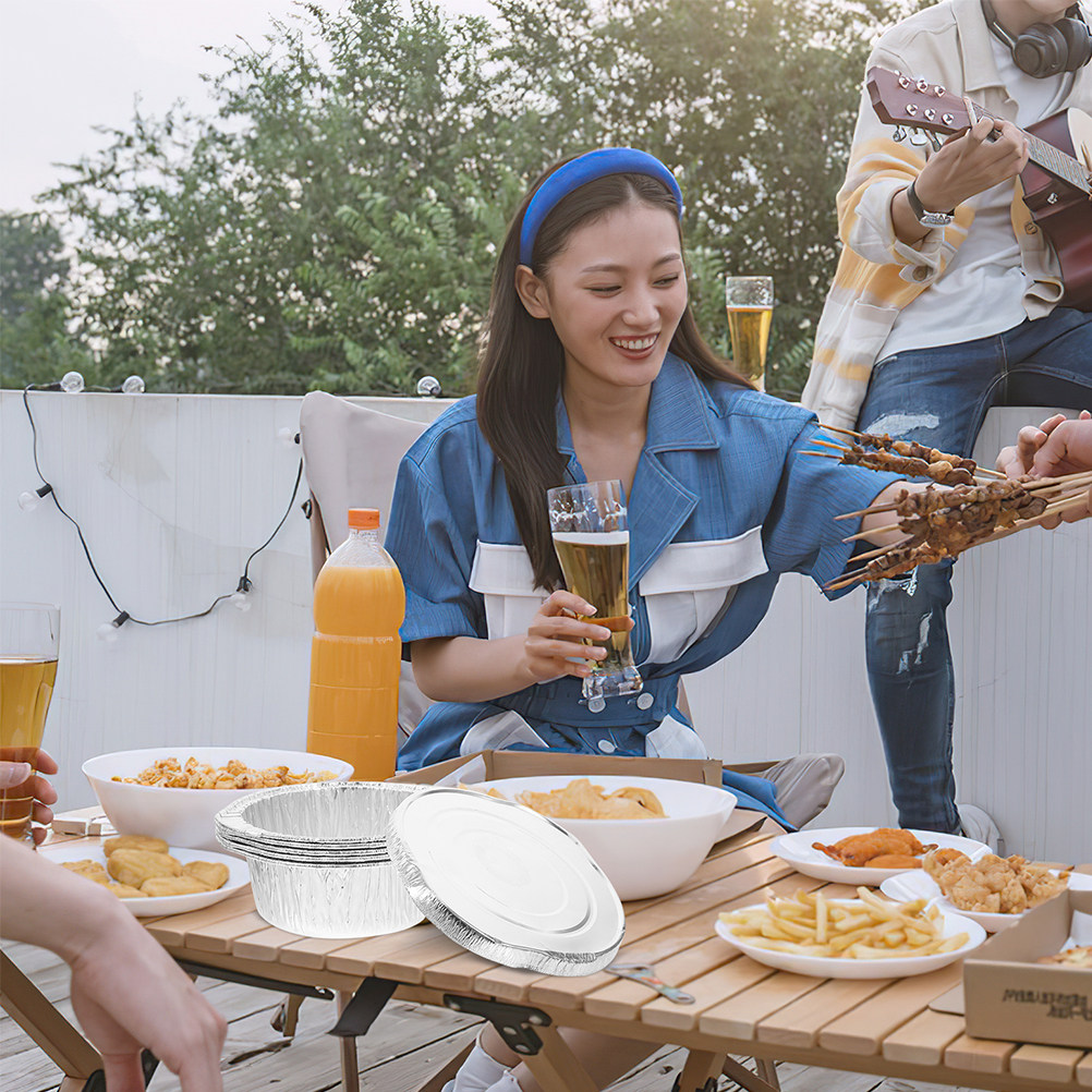 6 stuks wegwerpfoliepannen, ro - Camping Cooking Pot With Lid recensie en prijs