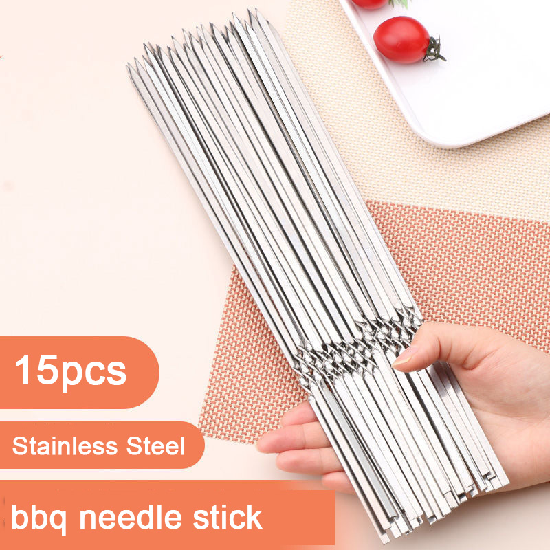10/15 Stuks Rvs Barbecue Spies - Camping Cooking Candle recensie en prijs